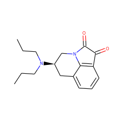 CCCN(CCC)[C@@H]1Cc2cccc3c2N(C1)C(=O)C3=O ZINC000013452263