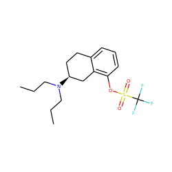 CCCN(CCC)[C@H]1CCc2cccc(OS(=O)(=O)C(F)(F)F)c2C1 ZINC000036187760