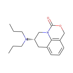 CCCN(CCC)[C@H]1Cc2cccc3c2N(C1)C(=O)OC3 ZINC000013452305