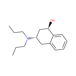 CCCN(CCC)[C@H]1Cc2ccccc2[C@H](O)C1 ZINC000026577838