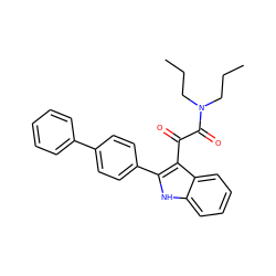 CCCN(CCC)C(=O)C(=O)c1c(-c2ccc(-c3ccccc3)cc2)[nH]c2ccccc12 ZINC000473084155