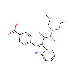 CCCN(CCC)C(=O)C(=O)c1c(-c2ccc(C(=O)O)cc2)[nH]c2ccccc12 ZINC000473085204