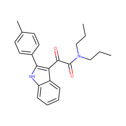 CCCN(CCC)C(=O)C(=O)c1c(-c2ccc(C)cc2)[nH]c2ccccc12 ZINC000013560054