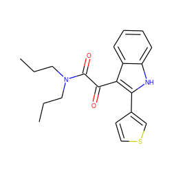 CCCN(CCC)C(=O)C(=O)c1c(-c2ccsc2)[nH]c2ccccc12 ZINC000473082261