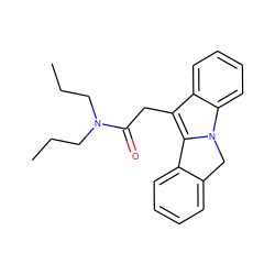 CCCN(CCC)C(=O)Cc1c2n(c3ccccc13)Cc1ccccc1-2 ZINC000000008139