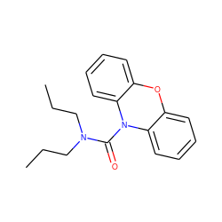 CCCN(CCC)C(=O)N1c2ccccc2Oc2ccccc21 ZINC000095575846