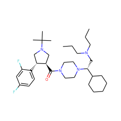 CCCN(CCC)C[C@H](C1CCCCC1)N1CCN(C(=O)[C@@H]2CN(C(C)(C)C)C[C@H]2c2ccc(F)cc2F)CC1 ZINC000058563915