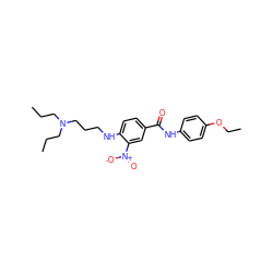 CCCN(CCC)CCCNc1ccc(C(=O)Nc2ccc(OCC)cc2)cc1[N+](=O)[O-] ZINC000020677525