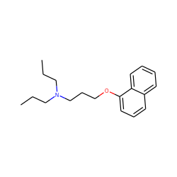 CCCN(CCC)CCCOc1cccc2ccccc12 ZINC000027994869