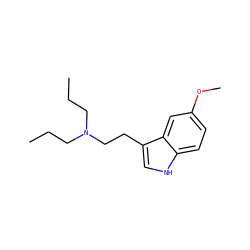 CCCN(CCC)CCc1c[nH]c2ccc(OC)cc12 ZINC000002539058