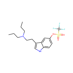 CCCN(CCC)CCc1c[nH]c2ccc(OS(=O)(=O)C(F)(F)F)cc12 ZINC000034801068