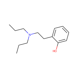 CCCN(CCC)CCc1ccccc1O ZINC000034279120