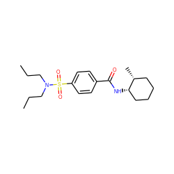 CCCN(CCC)S(=O)(=O)c1ccc(C(=O)N[C@H]2CCCC[C@H]2C)cc1 ZINC000299840196