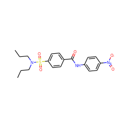 CCCN(CCC)S(=O)(=O)c1ccc(C(=O)Nc2ccc([N+](=O)[O-])cc2)cc1 ZINC000473124838