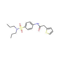 CCCN(CCC)S(=O)(=O)c1ccc(NC(=O)Cc2cccs2)cc1 ZINC000004472815