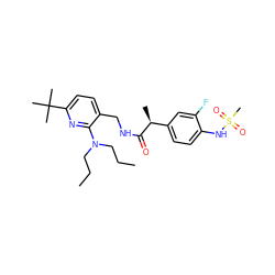 CCCN(CCC)c1nc(C(C)(C)C)ccc1CNC(=O)[C@@H](C)c1ccc(NS(C)(=O)=O)c(F)c1 ZINC000146059374