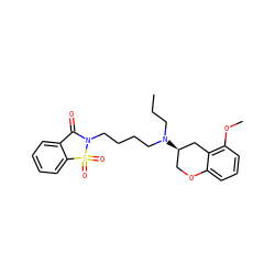 CCCN(CCCCN1C(=O)c2ccccc2S1(=O)=O)[C@@H]1COc2cccc(OC)c2C1 ZINC000013737078