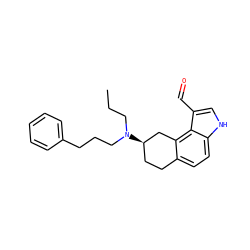 CCCN(CCCc1ccccc1)[C@@H]1CCc2ccc3[nH]cc(C=O)c3c2C1 ZINC000013741768