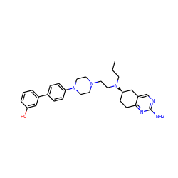 CCCN(CCN1CCN(c2ccc(-c3cccc(O)c3)cc2)CC1)[C@@H]1CCc2nc(N)ncc2C1 ZINC000103253169
