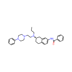 CCCN(CCN1CCN(c2ccccc2)CC1)[C@@H]1CCc2ccc(NC(=O)c3ccccc3)cc2C1 ZINC000096923596