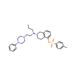 CCCN(CCN1CCN(c2ccccc2)CC1)[C@H]1CCc2c(cccc2OS(=O)(=O)c2ccc(C)cc2)C1 ZINC000096923588