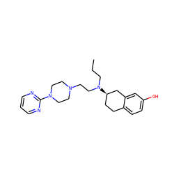 CCCN(CCN1CCN(c2ncccn2)CC1)[C@@H]1CCc2ccc(O)cc2C1 ZINC000064415648