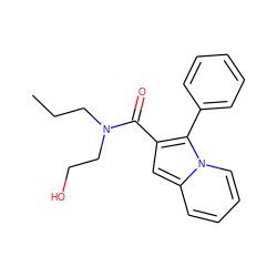 CCCN(CCO)C(=O)c1cc2ccccn2c1-c1ccccc1 ZINC000095556808