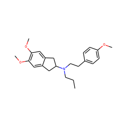CCCN(CCc1ccc(OC)cc1)C1Cc2cc(OC)c(OC)cc2C1 ZINC000013471430