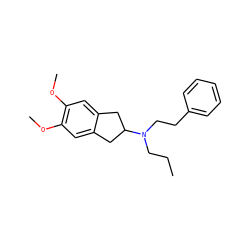 CCCN(CCc1ccccc1)C1Cc2cc(OC)c(OC)cc2C1 ZINC000013471423