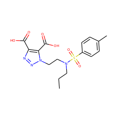 CCCN(CCn1nnc(C(=O)O)c1C(=O)O)S(=O)(=O)c1ccc(C)cc1 ZINC000095598222