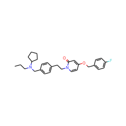 CCCN(Cc1ccc(CCn2ccc(OCc3ccc(F)cc3)cc2=O)cc1)C1CCCC1 ZINC000045254510