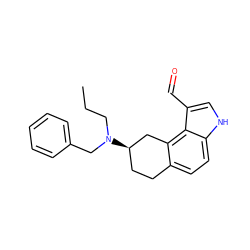 CCCN(Cc1ccccc1)[C@@H]1CCc2ccc3[nH]cc(C=O)c3c2C1 ZINC000013741756