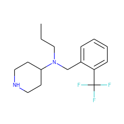 CCCN(Cc1ccccc1C(F)(F)F)C1CCNCC1 ZINC000036093175