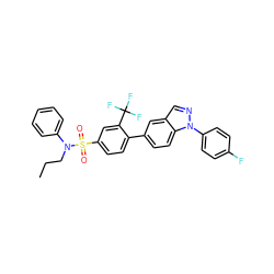 CCCN(c1ccccc1)S(=O)(=O)c1ccc(-c2ccc3c(cnn3-c3ccc(F)cc3)c2)c(C(F)(F)F)c1 ZINC000049777733