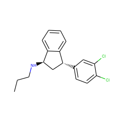 CCCN[C@@H]1C[C@@H](c2ccc(Cl)c(Cl)c2)c2ccccc21 ZINC000013835785