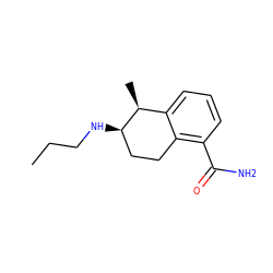 CCCN[C@@H]1CCc2c(C(N)=O)cccc2[C@@H]1C ZINC000027746249