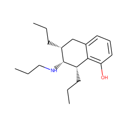 CCCN[C@H]1[C@@H](CCC)c2c(O)cccc2C[C@H]1CCC ZINC000027733833