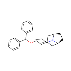 CCCN1[C@H]2CC[C@@H]1CC(=CCOC(c1ccccc1)c1ccccc1)C2 ZINC000073198832