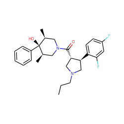 CCCN1C[C@H](c2ccc(F)cc2F)[C@@H](C(=O)N2C[C@H](C)[C@@](O)(c3ccccc3)[C@H](C)C2)C1 ZINC000101338133