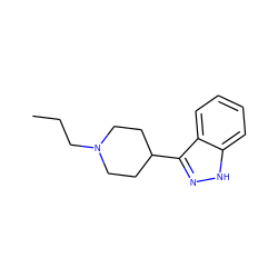 CCCN1CCC(c2n[nH]c3ccccc23)CC1 ZINC000095563821