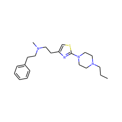 CCCN1CCN(c2nc(CCN(C)CCc3ccccc3)cs2)CC1 ZINC000098084906