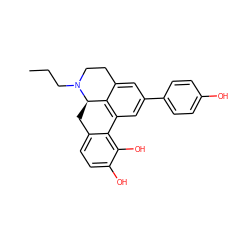 CCCN1CCc2cc(-c3ccc(O)cc3)cc3c2[C@H]1Cc1ccc(O)c(O)c1-3 ZINC000043120417