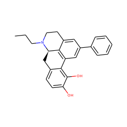 CCCN1CCc2cc(-c3ccccc3)cc3c2[C@H]1Cc1ccc(O)c(O)c1-3 ZINC000043013693