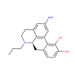 CCCN1CCc2cc(N)cc3c2[C@H]1Cc1ccc(O)c(O)c1-3 ZINC000026849692