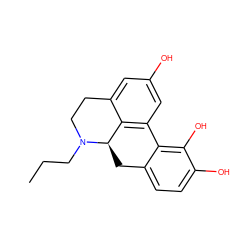 CCCN1CCc2cc(O)cc3c2[C@H]1Cc1ccc(O)c(O)c1-3 ZINC000000011665