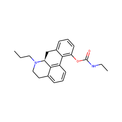 CCCN1CCc2cccc3c2[C@@H]1Cc1cccc(OC(=O)NCC)c1-3 ZINC000035930568