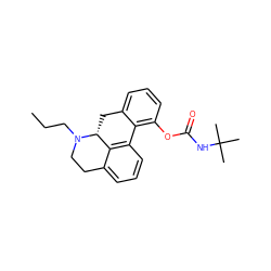 CCCN1CCc2cccc3c2[C@H]1Cc1cccc(OC(=O)NC(C)(C)C)c1-3 ZINC000072176230