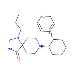 CCCN1CNC(=O)C12CCN([C@H]1CCCC[C@H]1c1ccccc1)CC2 ZINC000096903992