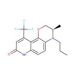 CCCN1c2ccc3[nH]c(=O)cc(C(F)(F)F)c3c2OC[C@H]1C ZINC000028953747