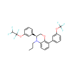 CCCN1c2cccc(-c3cccc(OC(F)(F)F)c3)c2OC[C@@H]1c1cccc(OC(F)(F)C(F)F)c1 ZINC000049762470